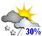 Possibilit� d'averses de pluie ou de neige (30%)