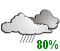 Pluie ou bruine (80%)