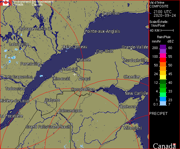 Val d'Ir�ne, Qu�bec - Imagerie radar - Environnement Canada