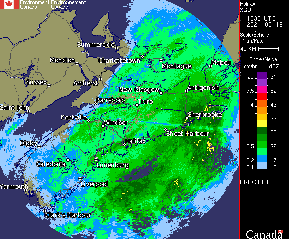 Halifax, Nouvelle-�cosse - Imagerie radar - Environnement Canada